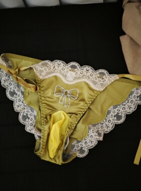 【男欲系】性感特色缎面蕾丝系带JJ套大码200斤诱惑情q黑三角内裤