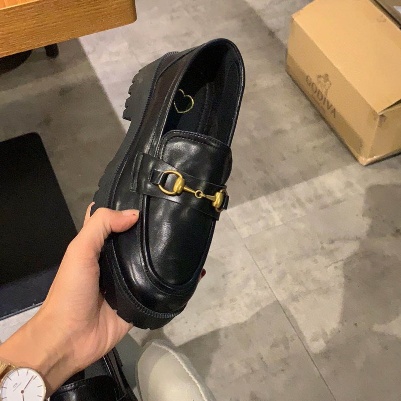 2025秋季新款马衔扣厚底乐福鞋