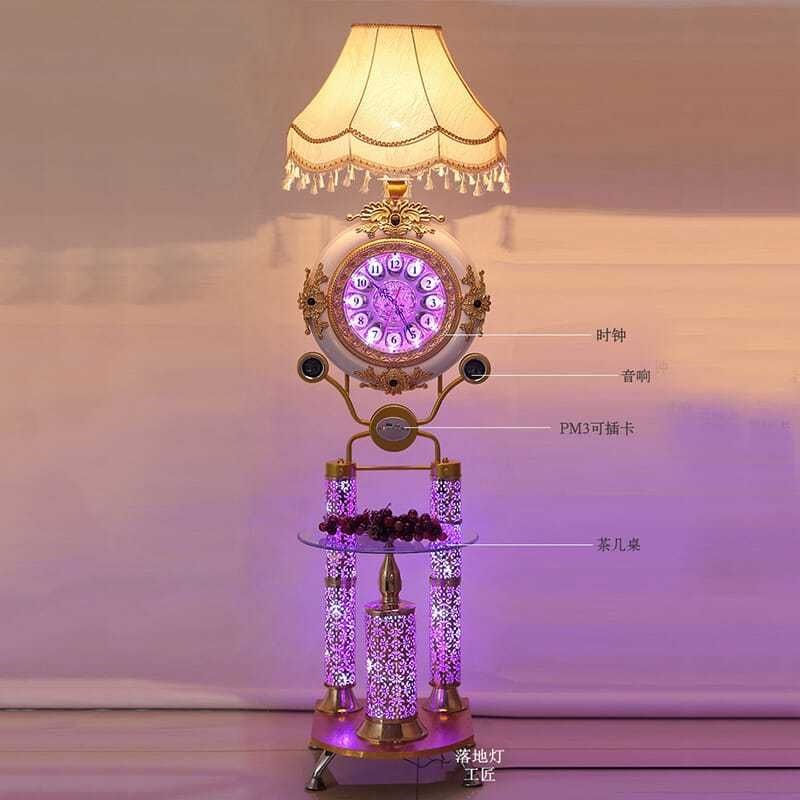 优选欧式复古落地卧室落地u钟茶几立式落地灯落地灯客厅欧式落地