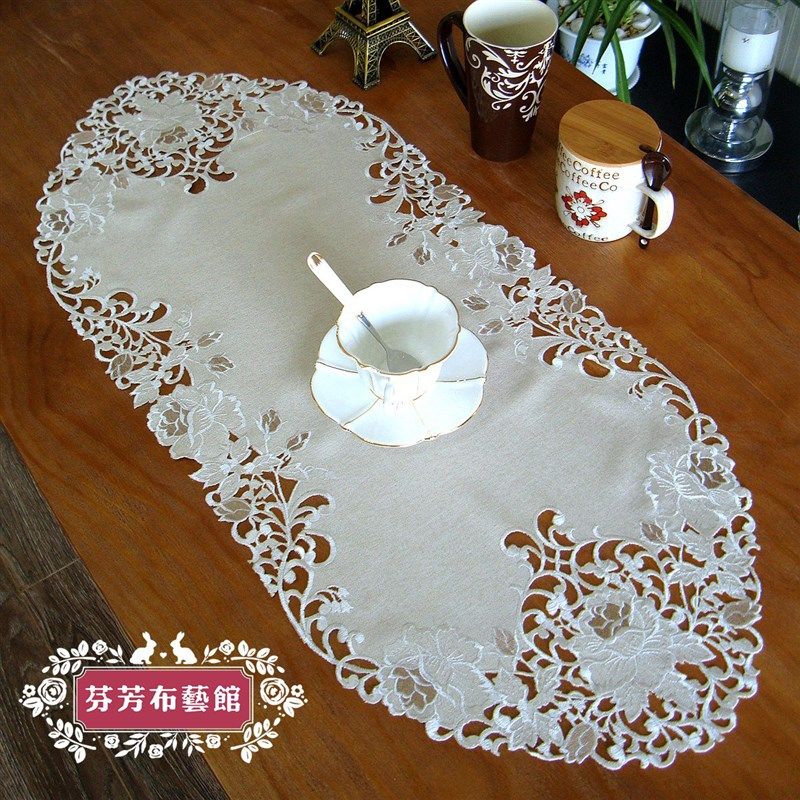 精选桌布布艺欧式现代田园刺绣镂空餐桌布台布茶几Z巾桌旗餐垫,居家布艺,桌布,淘宝优惠券,粉丝福利购,淘宝优惠卷
