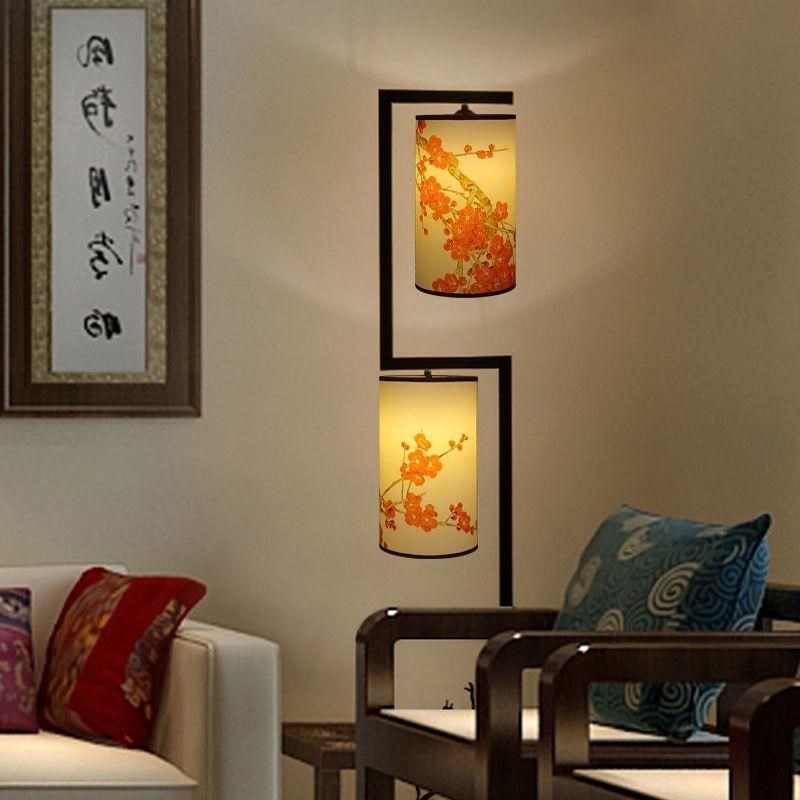 优选新中式落地灯古风梅花中式古C典中国风仿古立式台灯创意印画