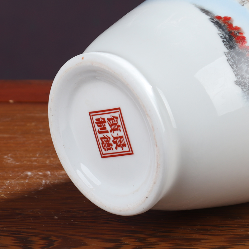 优选现代景德镇陶瓷器大花瓶插花干花摆K件家居装饰品新中式客厅