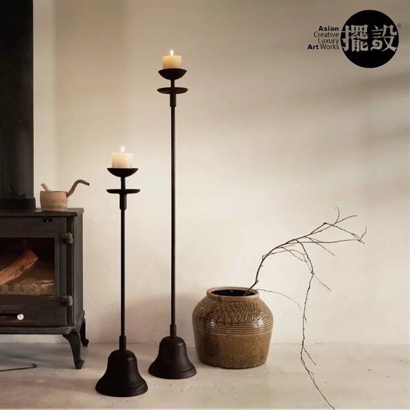 精选落地灯e禅意台灯铁铸烛台乡村古风台灯新中式落地灯复古灯,家装灯饰光源,置物功能落地灯,淘宝优惠券,粉丝福利购,淘宝优惠卷