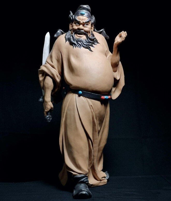 陶瓷天师钟馗神像手工风水摆件