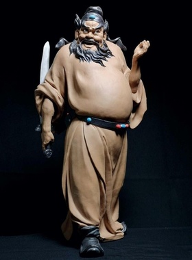 陶瓷天师钟馗神像手工风水摆件