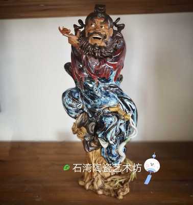 陶瓷钟馗石湾公仔风水玄关工艺品