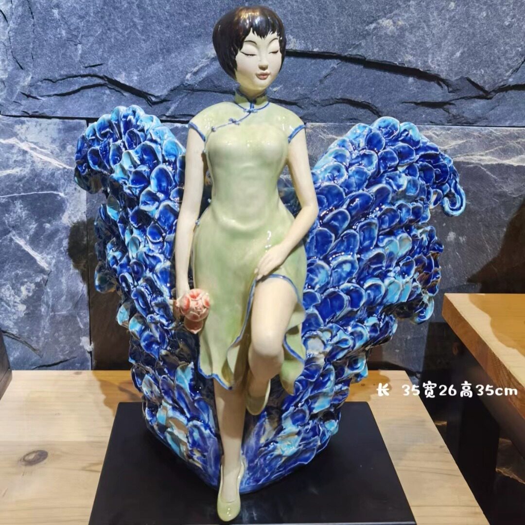 陶瓷现代仕女美女手工艺品