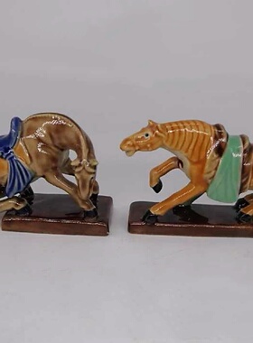 公仔朋友摆件战马石湾陶瓷精品送
