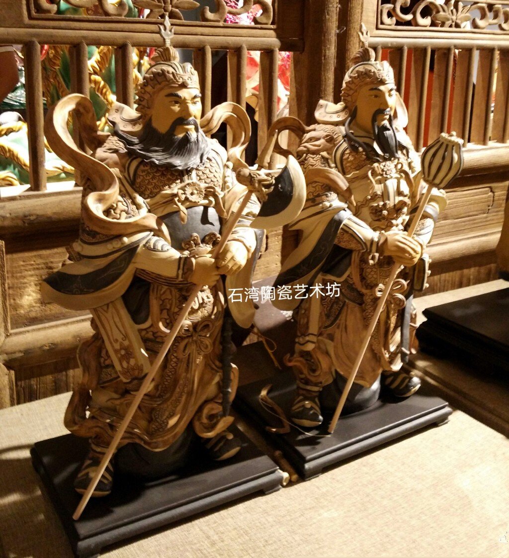 石湾公仔陶瓷镇宅平安门神摆件