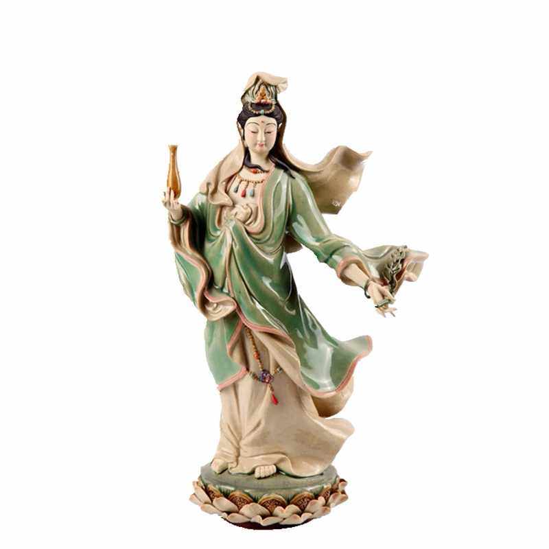 观音菩萨陶瓷人物供奉风水佛像