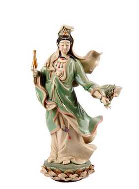 观音菩萨陶瓷人物供奉风水佛像
