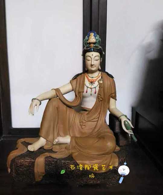 石湾公仔自在风冯志伟供奉摆件图片