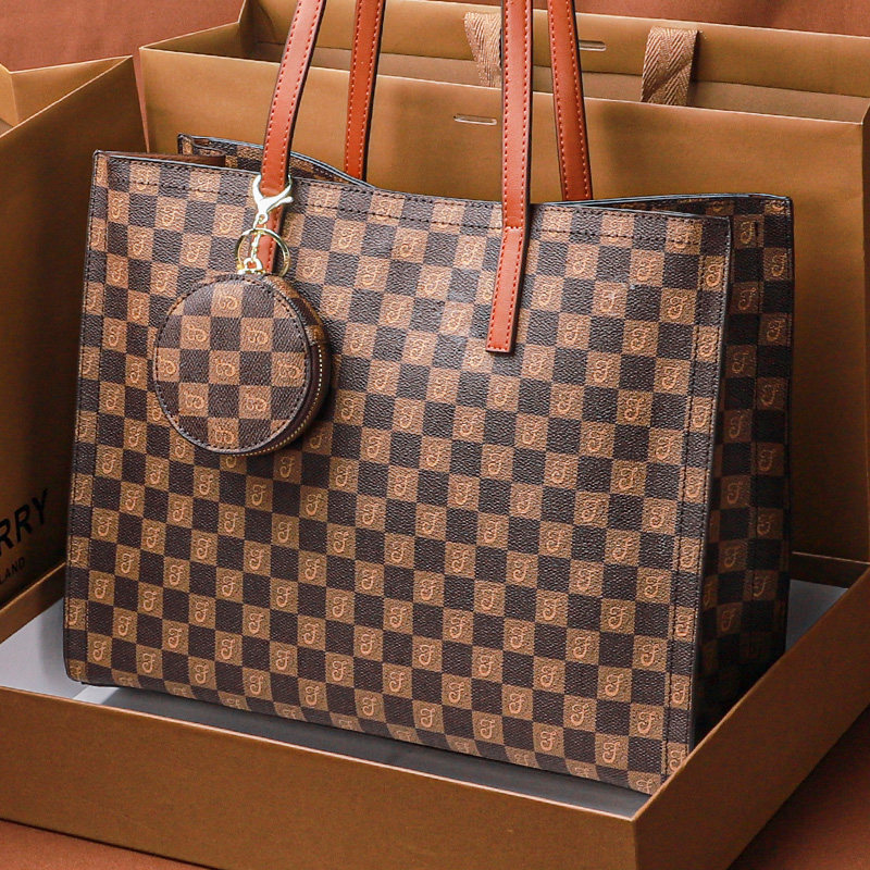 CITEX LV官方旗舰店包包2024新款通勤单肩包大容量托特包女真皮名