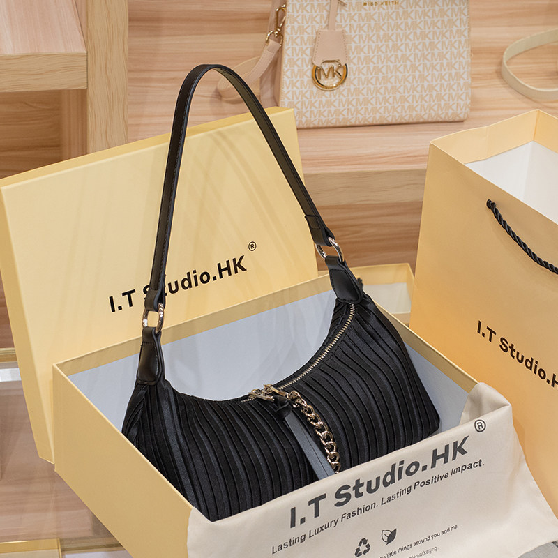 路易CITEX LV官方旗舰店香港秋冬腋下包包女2025新款高级感褶皱法