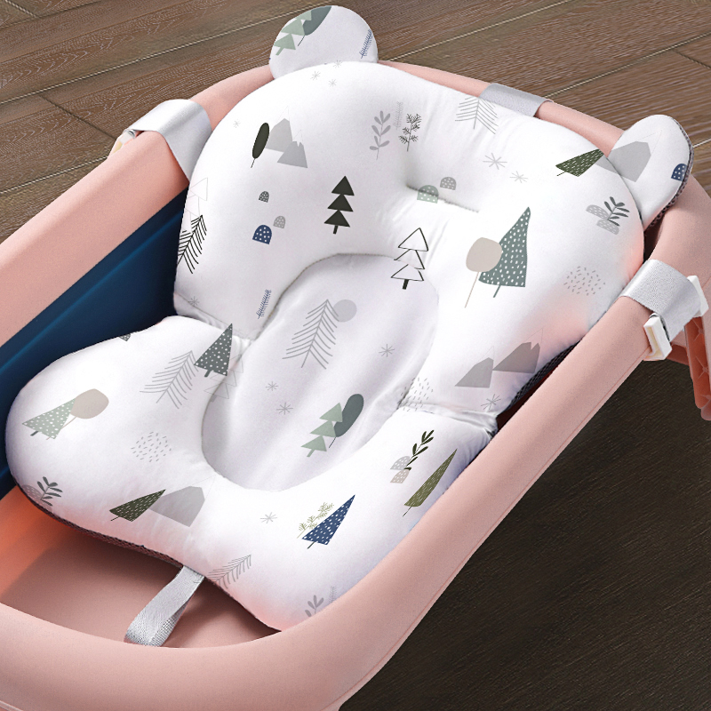 新生婴儿洗澡躺托宝宝浴网悬浮浴垫神器通用网兜垫浴盆架海绵坐椅