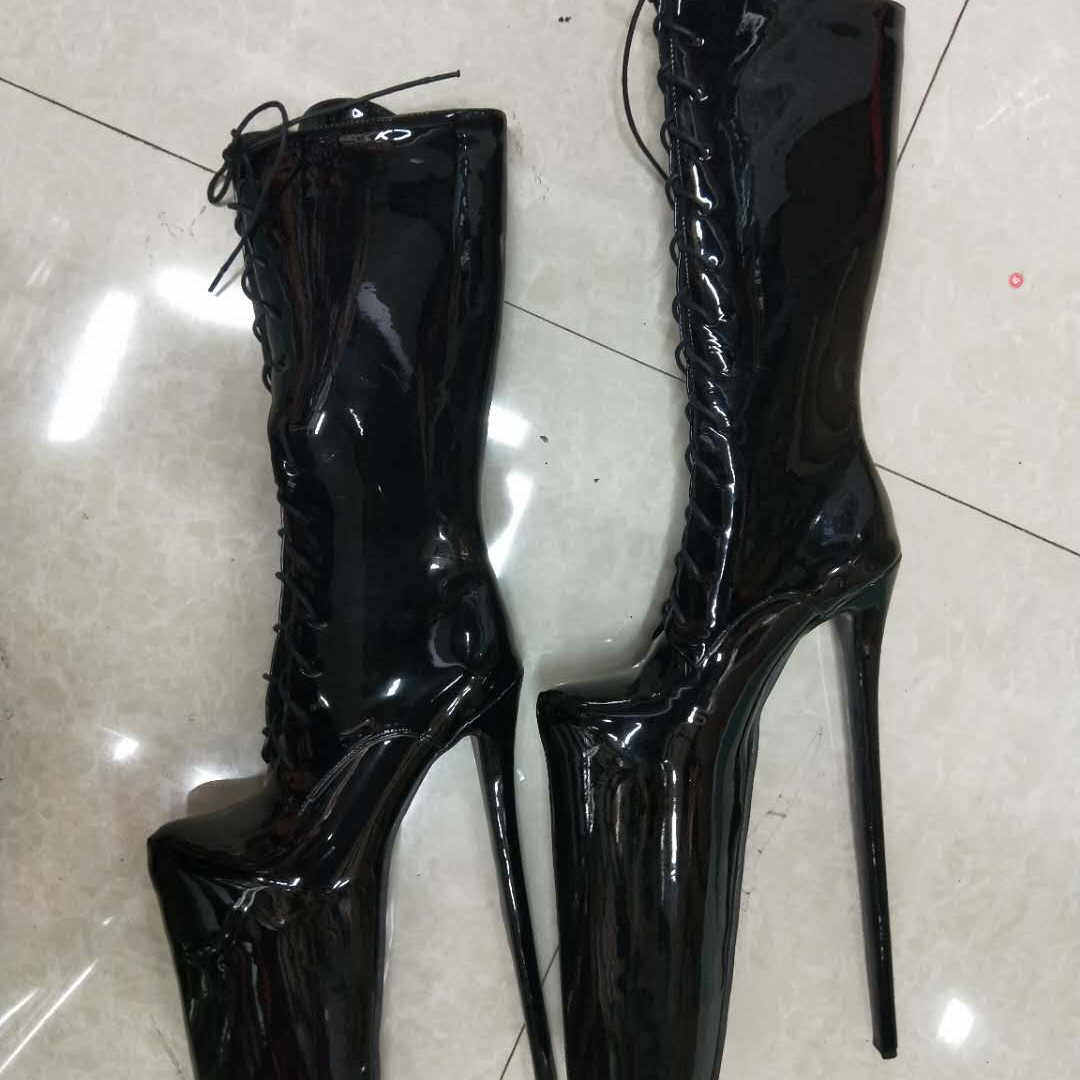跨境亚马逊速卖通超高跟女中筒靴
