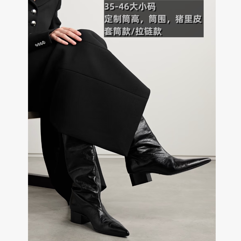跨境春秋辣妹逛街气质御姐时装靴