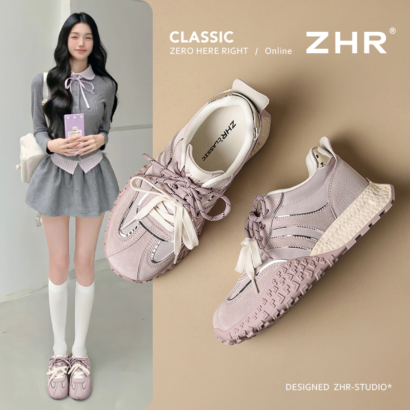 ZHR德训鞋女新款厚底增高小众