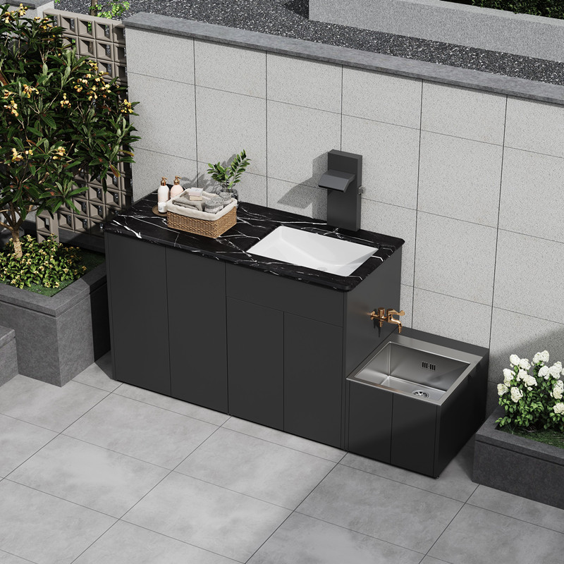 定制不锈钢阳台柜多功能花园洗手