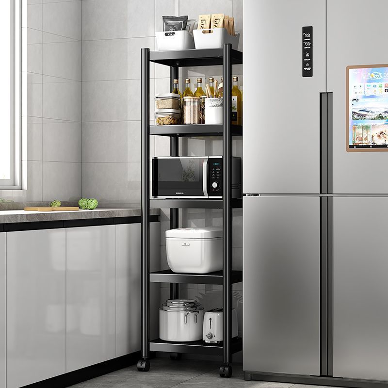 厨房置物架落地微波炉架冰箱夹缝