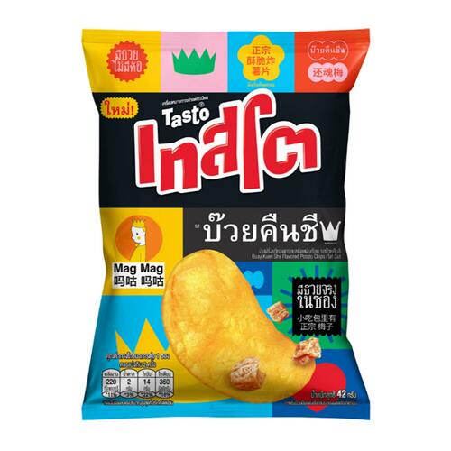 盒马代购TASTO还魂梅酸梅味薯片42g儿童办公休闲膨化零食泰国进口