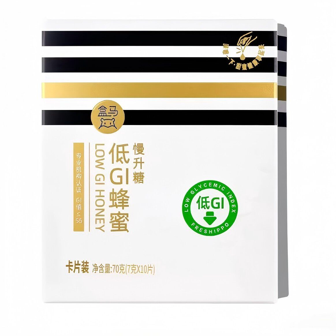 盒马代购  慢升糖低 GI卡片蜂蜜 70g(7g*10)随挤随用携带方便