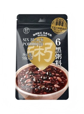 盒马6黑料粥980g富含膳食纤维营养均衡天然原料养胃代餐粥