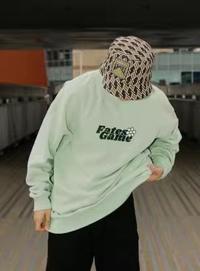 【极限清仓】FATECAROL 秋冬“命运游戏”浅绿套头卫衣