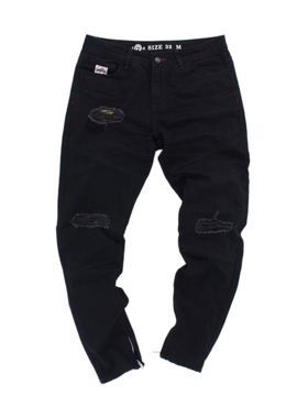 【极限清仓】TLD  合身剪裁破坏迷彩拼接拉链牛仔裤嘻哈