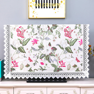 电视机防尘盖布42寸55寸65寸美式 防尘罩盖巾 风百搭液晶防尘布挂式