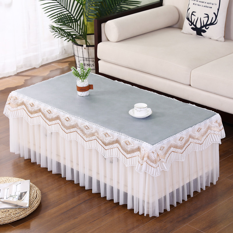 萱丽鹏简约风格蕾丝茶几罩