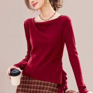 上衣女设计感小众内搭可外穿毛衣2025年新款冬装轻奢高级感打底衫