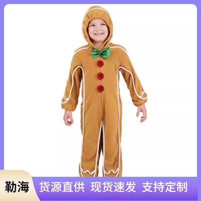 New Christmas gingerbread man cosplay jumpsuit圣诞节连体衣