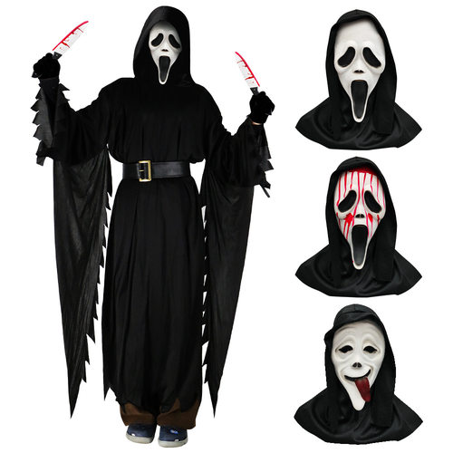 Halloween Scream Ghost Cape Mask 万圣节惊声尖叫斗篷面具