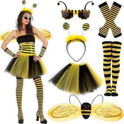 Halloween Bee Cosplay Costume Set 万圣节蜜蜂装扮套装