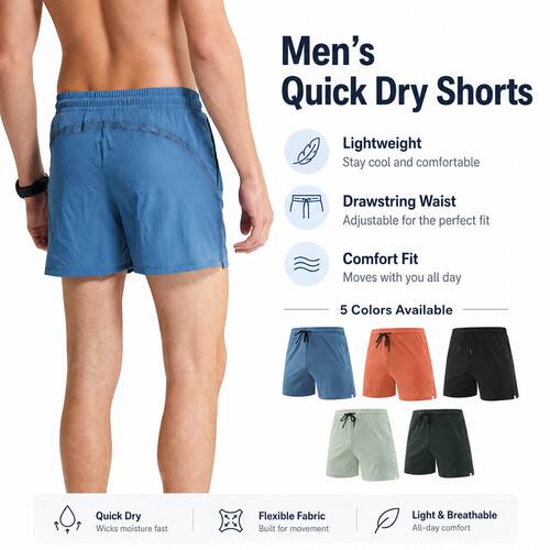 Breathable sports shorts, outdoor training shorts训练短裤