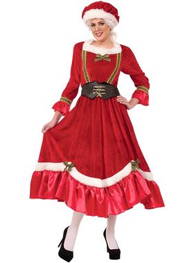 Christmas Red Dress Set圣诞红色连衣裙套装圣诞围裙女仆圣诞服