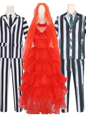 Halloween wedding dress cosplay costume万圣节红色婚纱服装