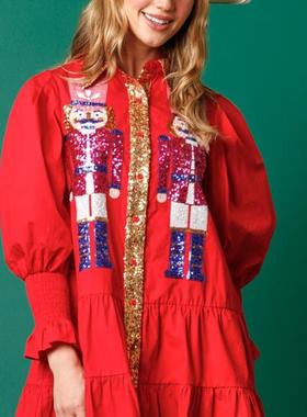 Long skirt, Christmas sequin dress women圣诞节亮片连衣裙女