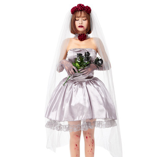 adult bride vampire ghost costume鬼新娘服 cosplay Halloween