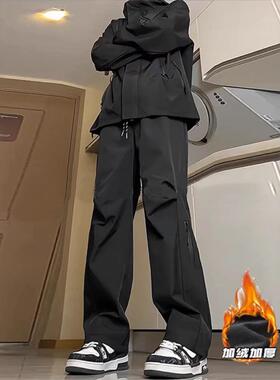 Men Fleece Pants 加绒防水冲锋裤户外登山滑雪工装长裤男