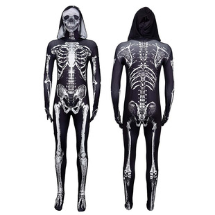 Halloween costume skeleton cosplay costume万圣节服装骷髅骨架