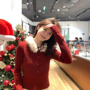 Women's knitted long-sleeved fashionable and elegant sweater