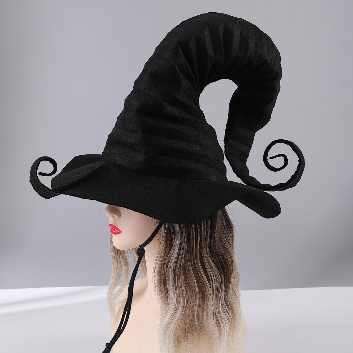 Witch Hat Halloween Hat Headwear女巫帽万圣节头饰 带防风绳