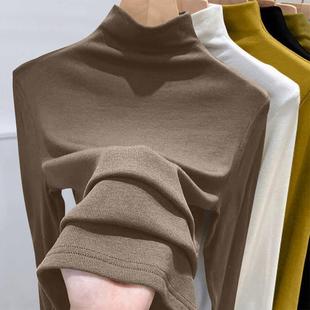 Womens Turtleneck Top女秋冬修身显瘦洋气外穿长袖内搭上衣