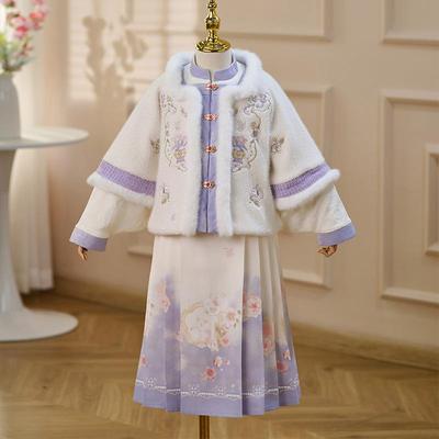 Hanfu girls'winter clothes girls' New Year greetings attire
