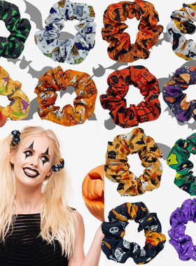 Halloween fabric pumpkin headband万圣节布艺发圈