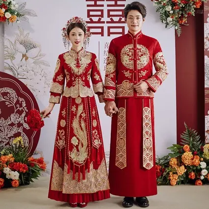 Xiuhe Clothing Bridal Dress Thin Edition秀禾服新娘女嫁衣
