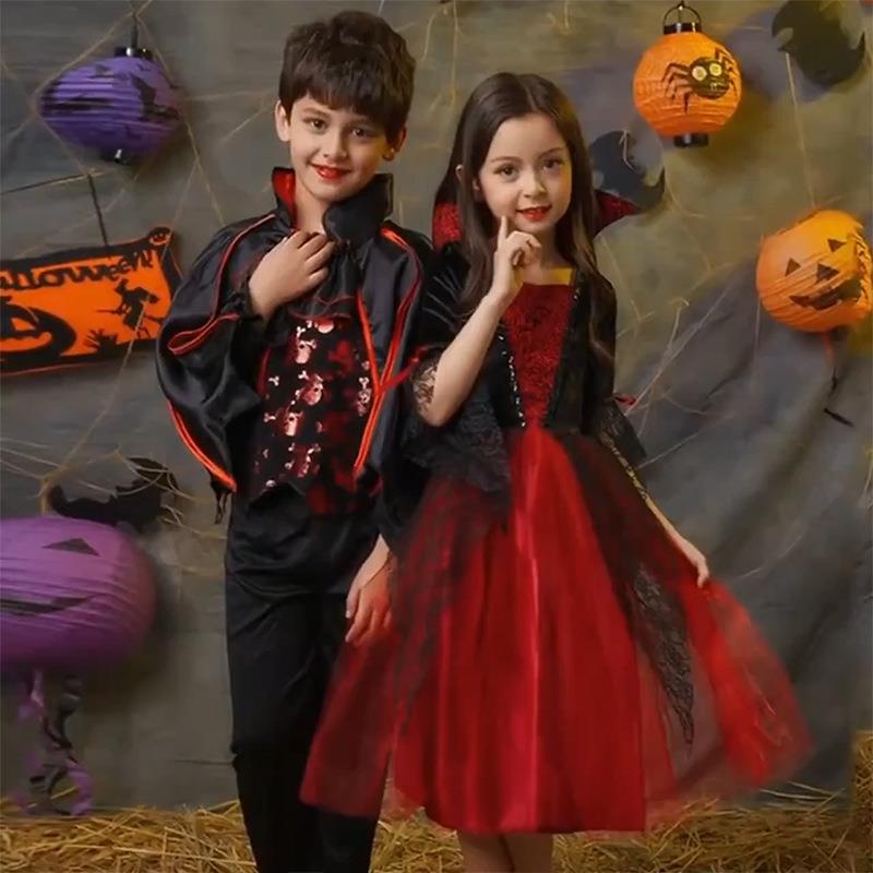 Children's Halloween Witch Elf Princess Dress Vampire公主裙