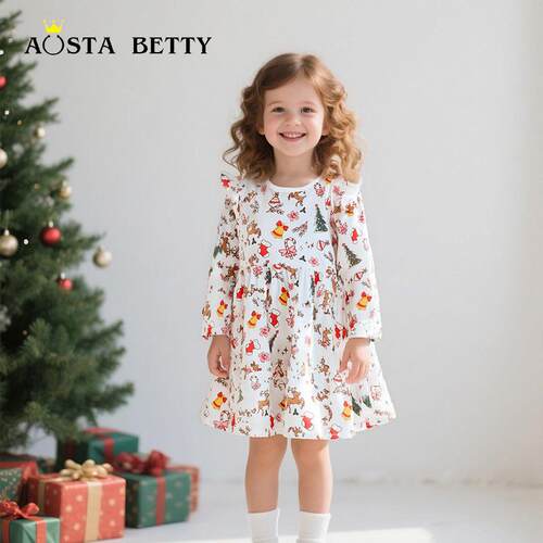 Christmas Children's Dress Cute Princess Dress圣诞儿童连衣裙